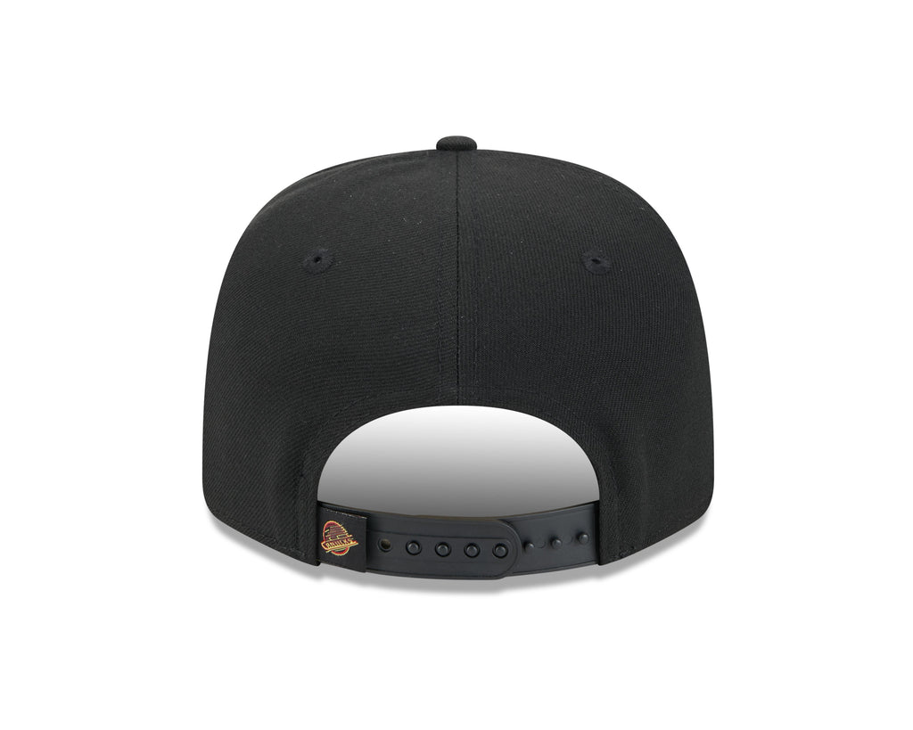 Vancouver Canucks NHL New Era Men Black 9Seventy Team Color Snapback Hat product image 2, provided for visual reference and