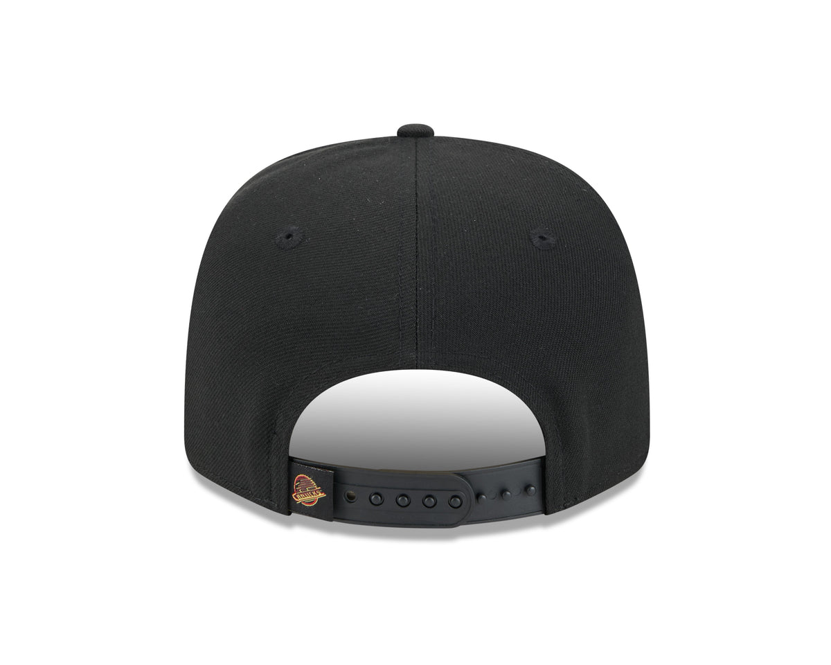 Vancouver Canucks NHL New Era Men Black 9Seventy Team Color Snapback Hat product image 2, provided for visual reference and