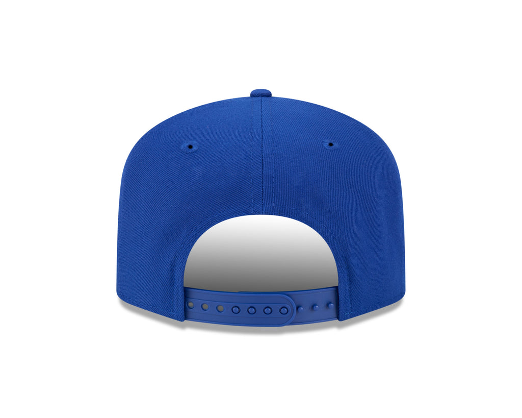 Edmonton Oilers NHL New Era Men Royal 9Fifty Script A-Frame Snapback Hat product image 2, provided for visual reference and