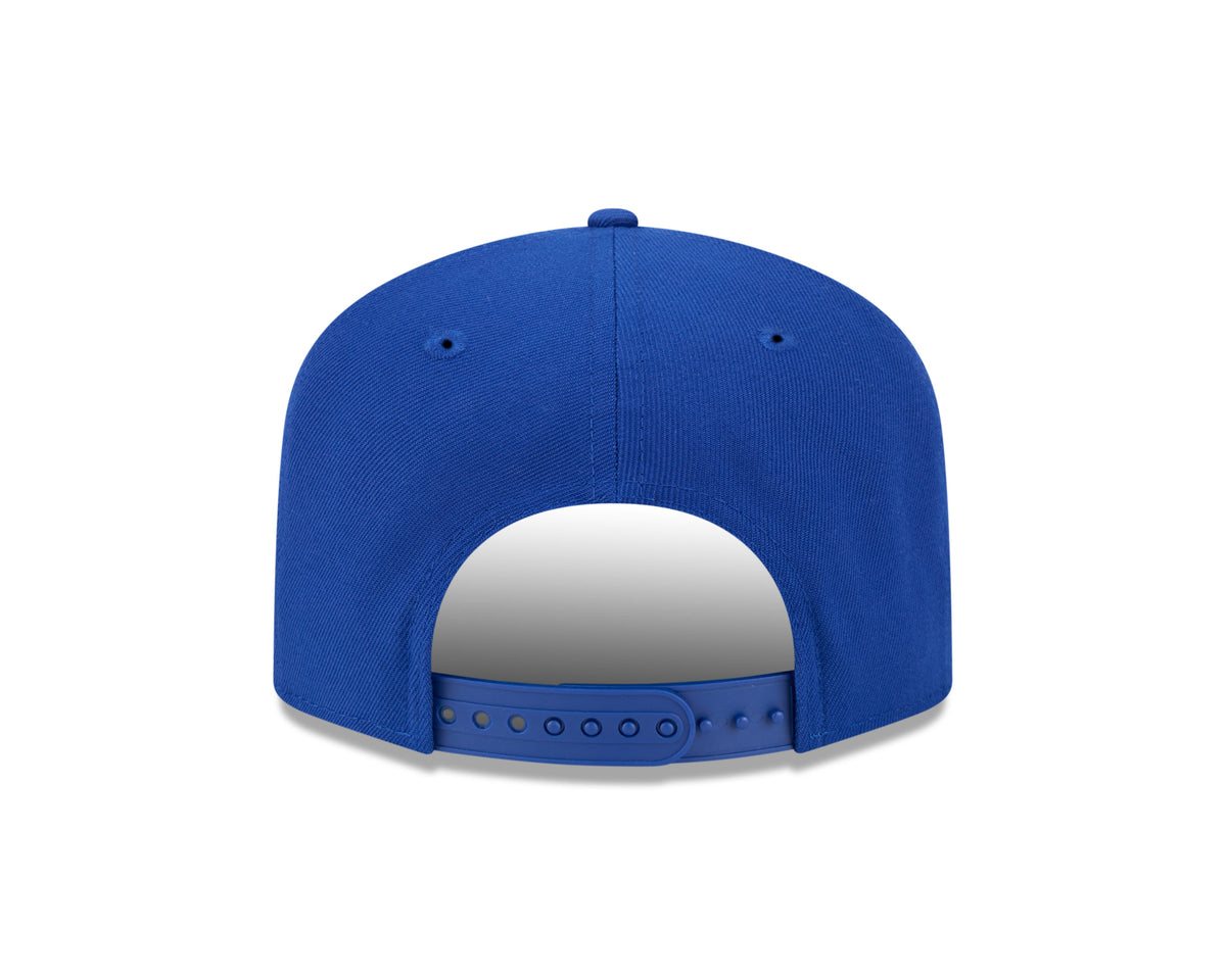 Edmonton Oilers NHL New Era Men Royal 9Fifty Script A-Frame Snapback Hat product image 2, provided for visual reference and