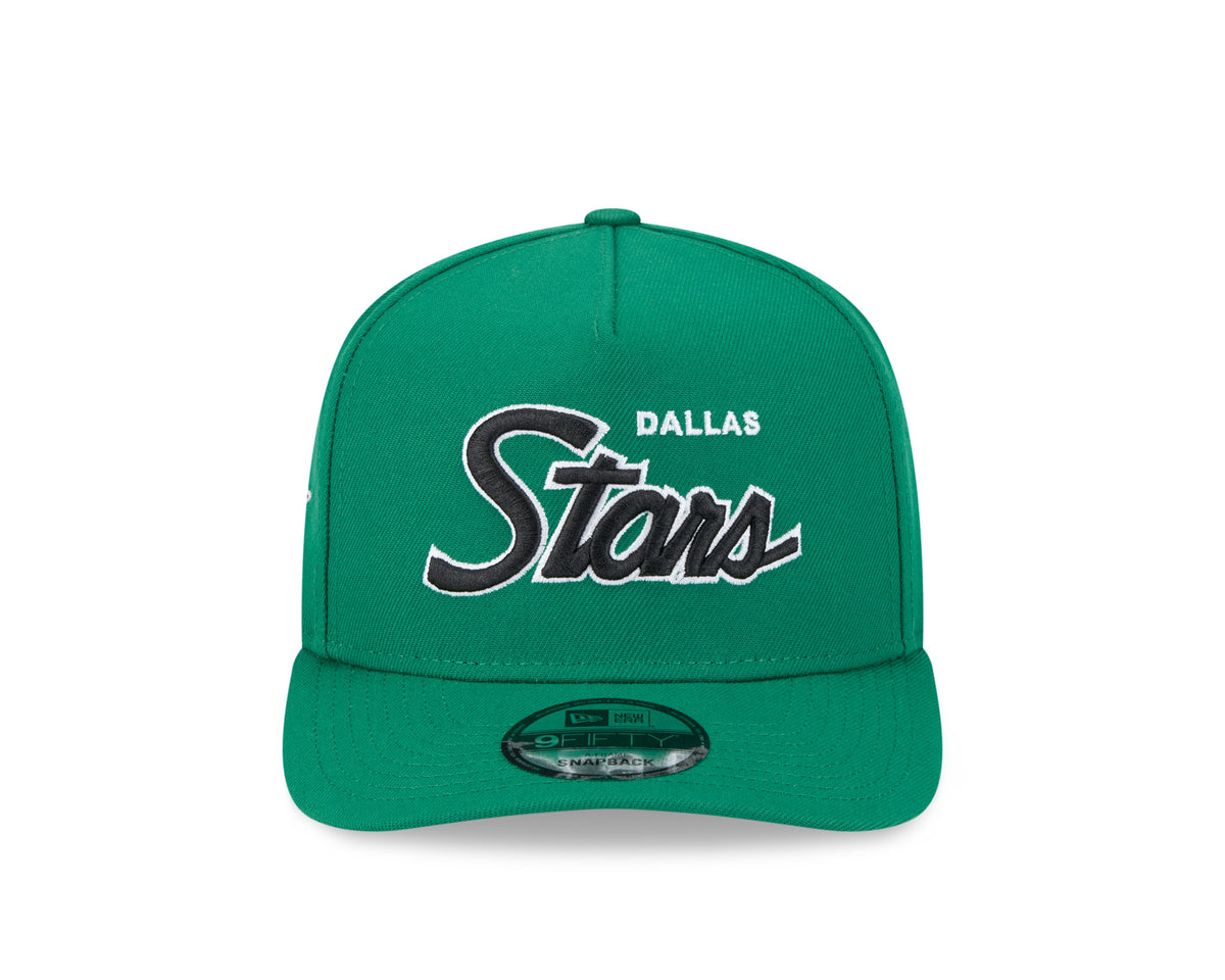 Dallas Stars NHL New Era Men Green 9FIfty Script A-Frame Snapback product image 7, provided for visual reference and product