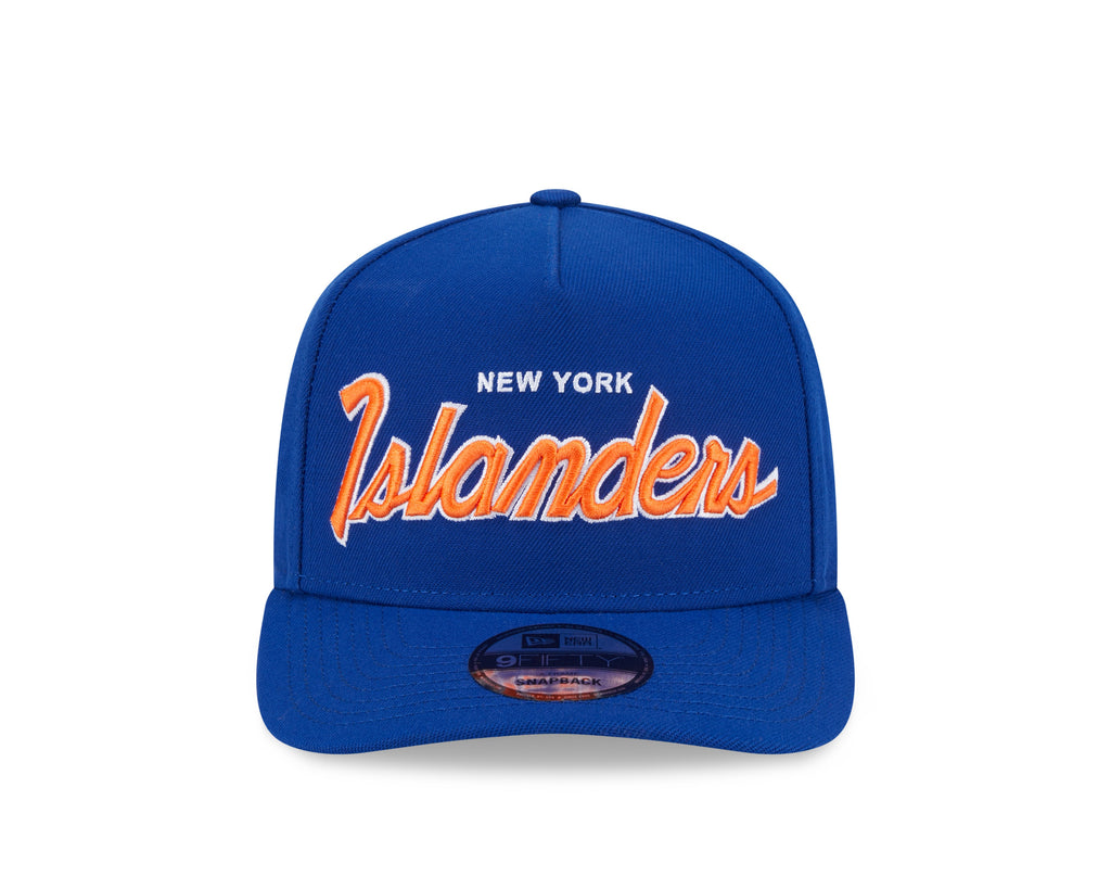 New York Islanders NHL New Era Men Royal 9FIfty Script A-Frame Snapback product image 6, provided for visual reference and