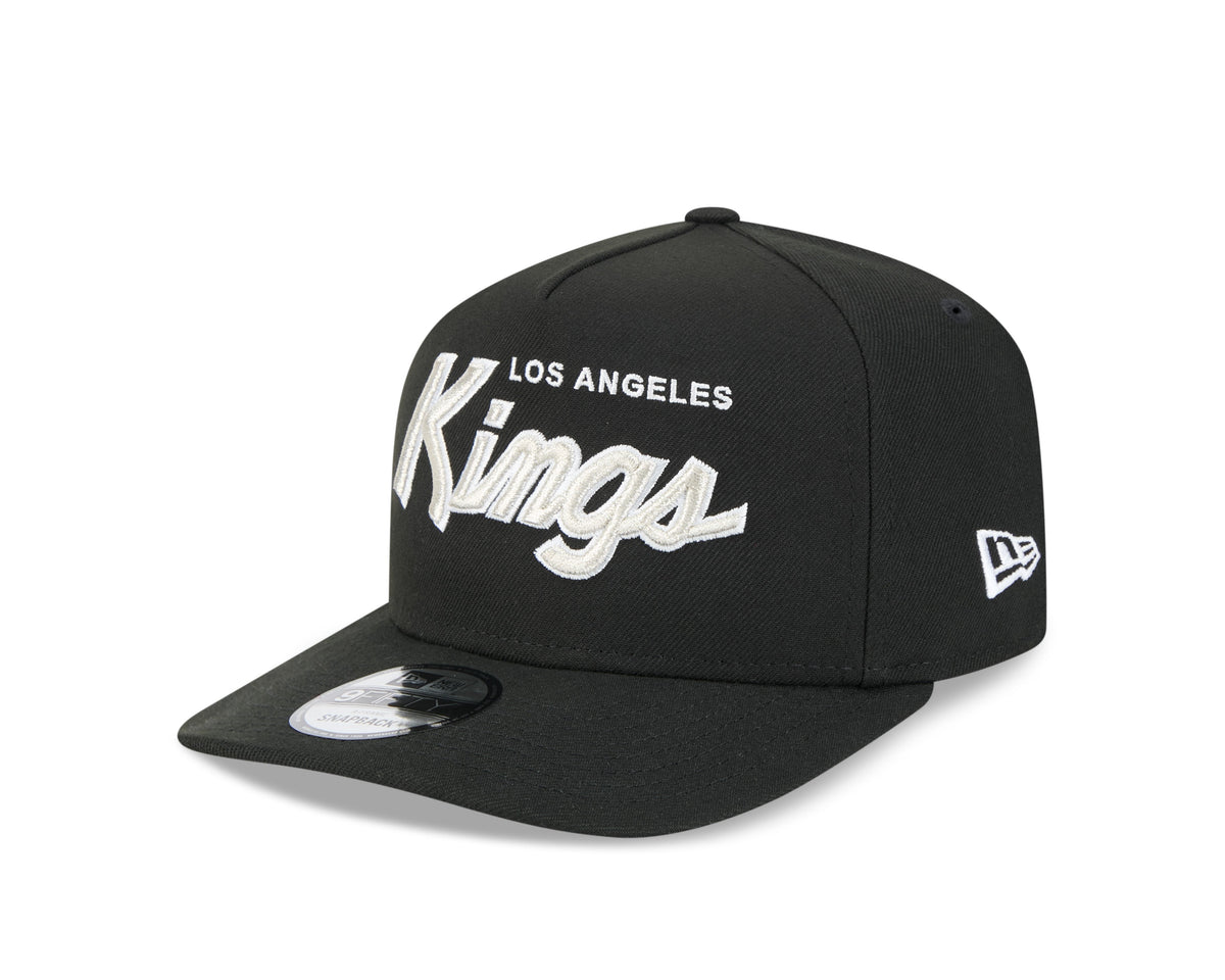 Los Angeles Kings NHL New Era Men Black 9FIfty Script A-Frame Snapback product image 5, provided for visual reference and