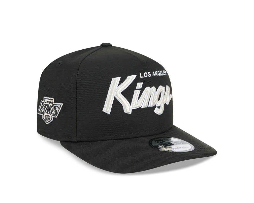 Los Angeles Kings NHL New Era Men Black 9FIfty Script A-Frame Snapback product image 1, provided for visual reference and