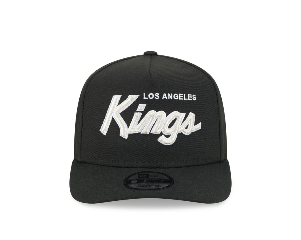 Los Angeles Kings NHL New Era Men Black 9FIfty Script A-Frame Snapback product image 6, provided for visual reference and