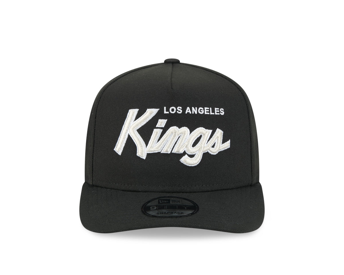 Los Angeles Kings NHL New Era Men Black 9FIfty Script A-Frame Snapback product image 6, provided for visual reference and