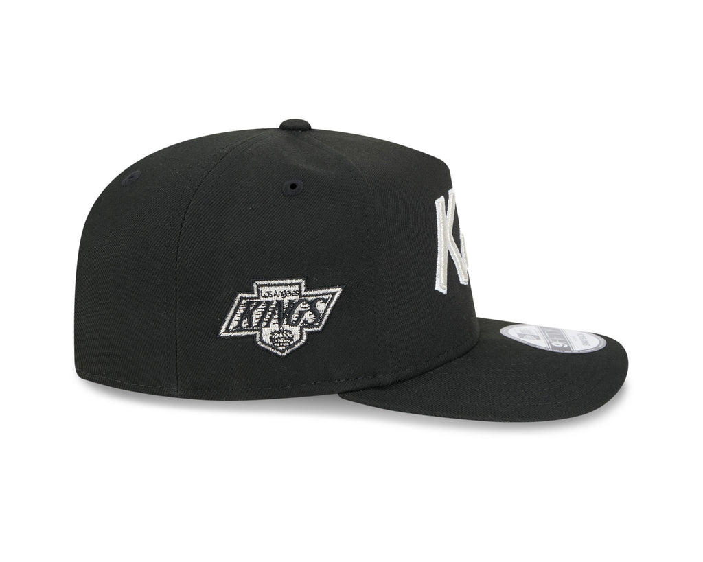 Los Angeles Kings NHL New Era Men Black 9FIfty Script A-Frame Snapback product image 3, provided for visual reference and