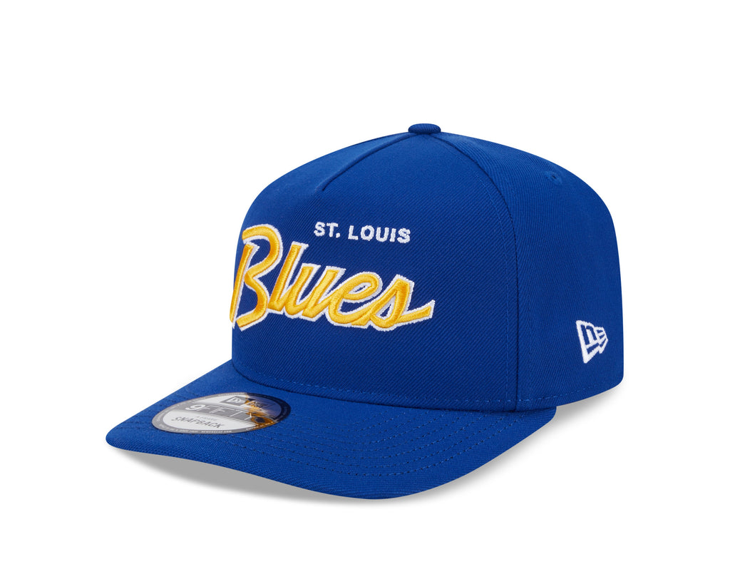 St. Louis Blues NHL New Era Men Royal 9FIfty Script A-Frame Snapback product image 6, provided for visual reference and