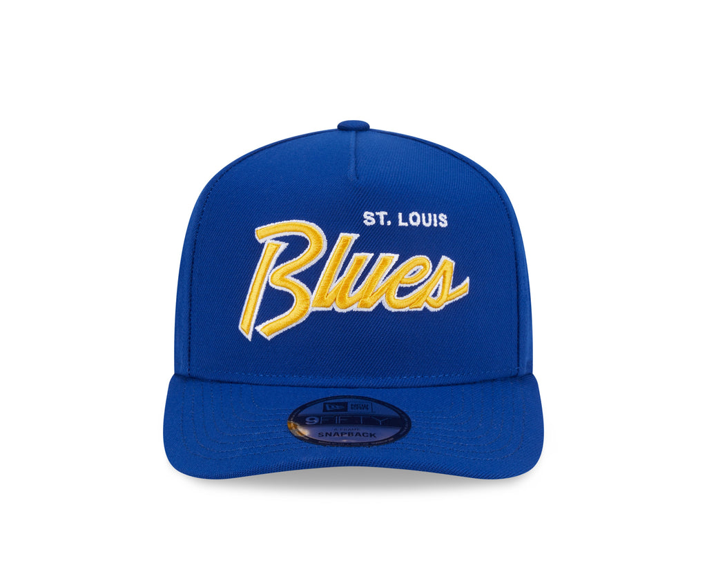 St. Louis Blues NHL New Era Men Royal 9FIfty Script A-Frame Snapback product image 7, provided for visual reference and