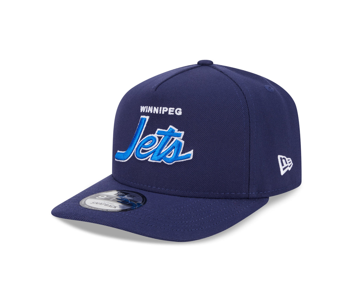 Winnipeg Jets NHL New Era Men Navy 9FIfty Script A-Frame Snapback product image 5, provided for visual reference and product