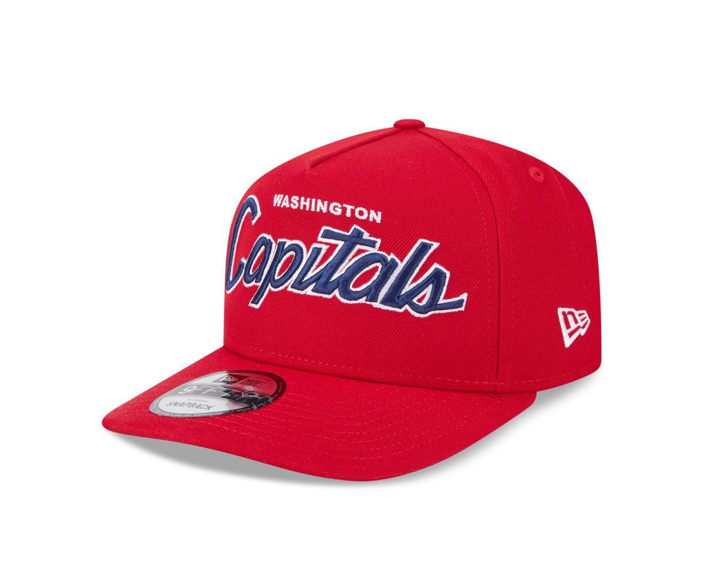 Washinton Capitals NHL New Era Men Red 9FIfty Script A-Frame Snapback product image 7, provided for visual reference and