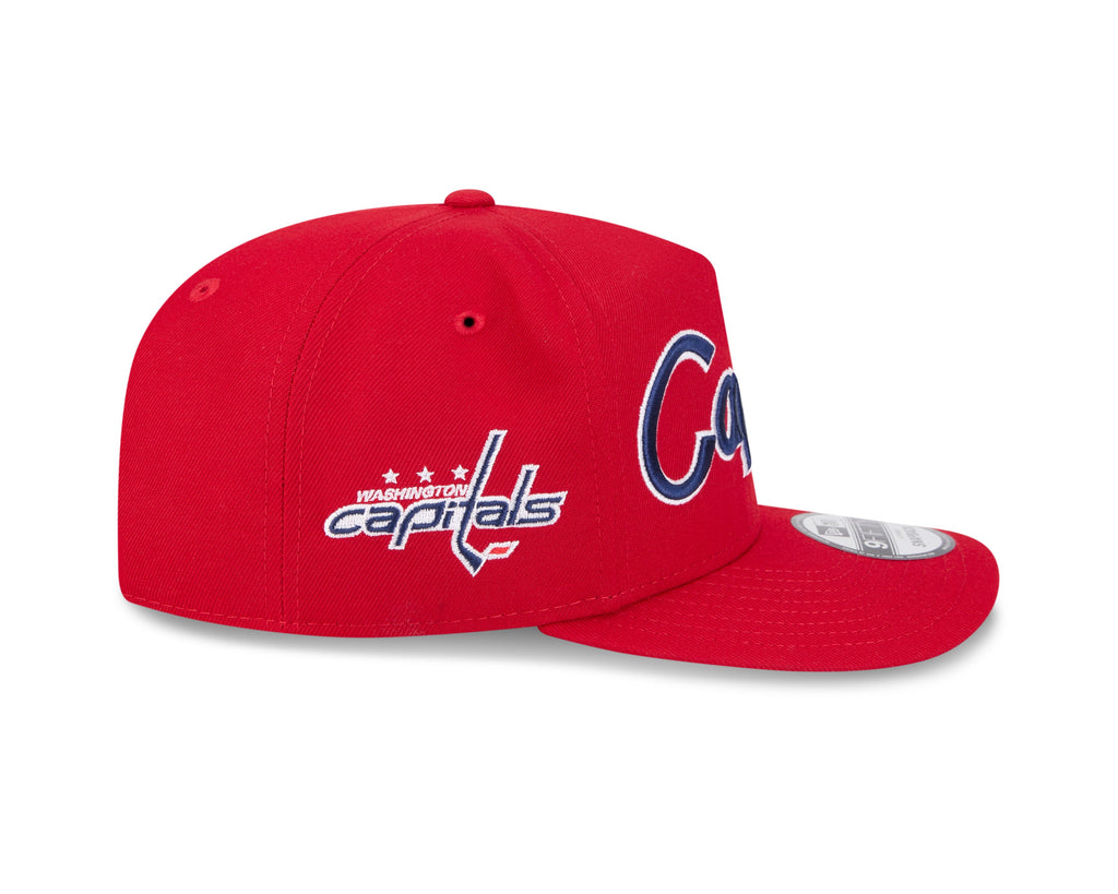 Washinton Capitals NHL New Era Men Red 9FIfty Script A-Frame Snapback product image 5, provided for visual reference and