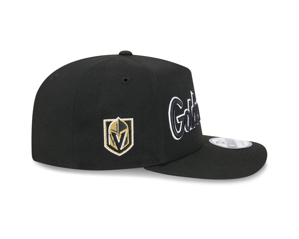 Vegas Golden Knights NHL New Era Men Black 9FIfty Script A-Frame Snapback product image 3, provided for visual reference and