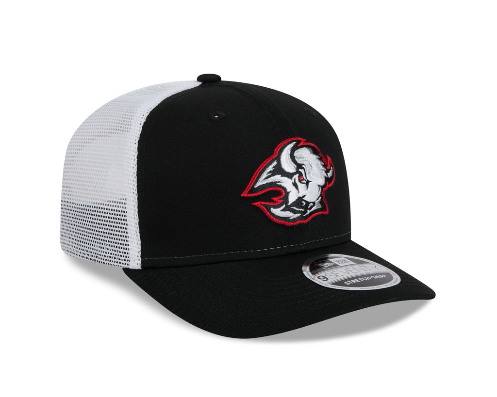 Buffalo Sabres NHL New Era Men Black 9Seventy Trucker Snapback Hat product image 3, provided for visual reference and