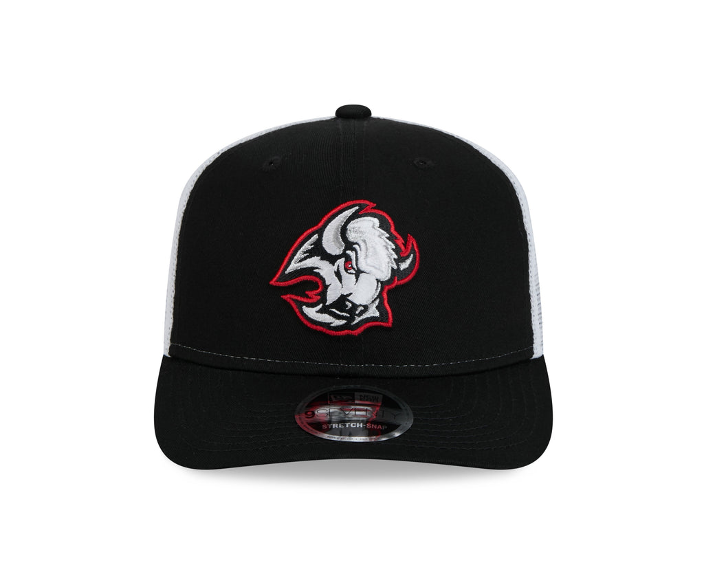 Buffalo Sabres NHL New Era Men Black 9Seventy Trucker Snapback Hat product image 4, provided for visual reference and