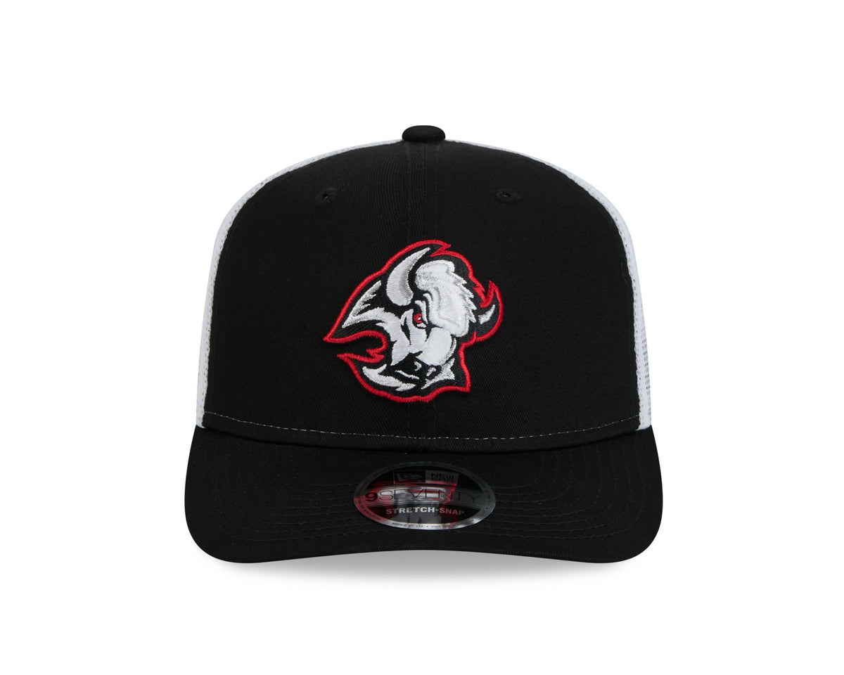 Buffalo Sabres NHL New Era Men Black 9Seventy Trucker Snapback Hat product image 4, provided for visual reference and