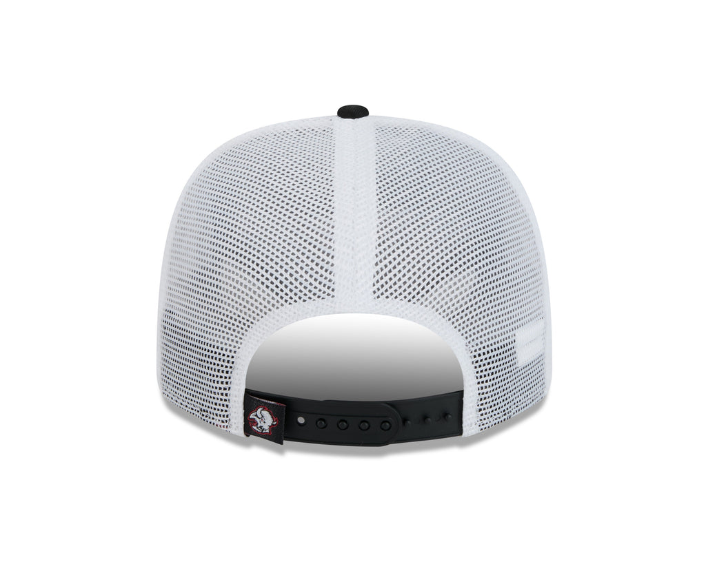 Buffalo Sabres NHL New Era Men Black 9Seventy Trucker Snapback Hat product image 2, provided for visual reference and