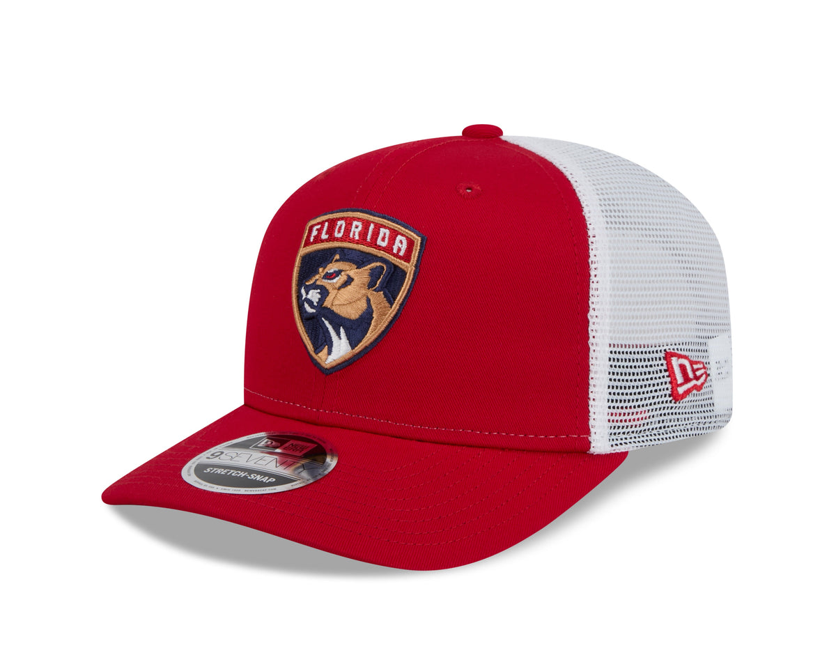 Florida Panthers NHL New Era Men Red 9Seventy Trucker Snapback Hat product image 1, provided for visual reference and