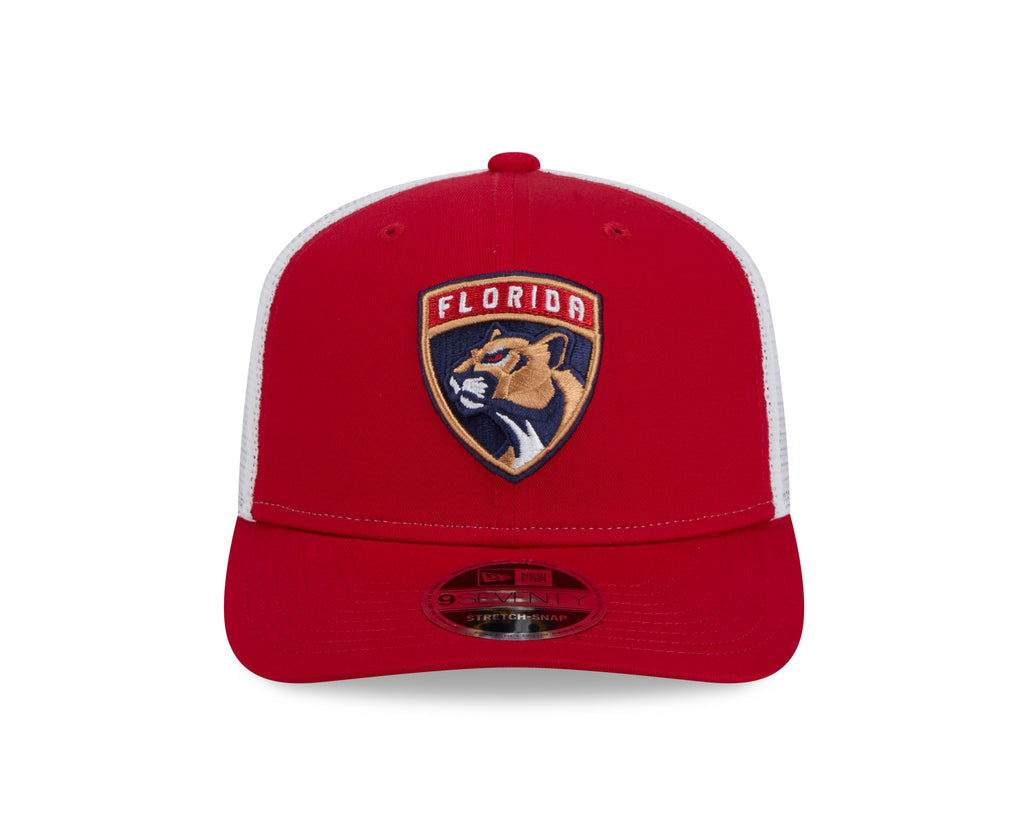 Florida Panthers NHL New Era Men Red 9Seventy Trucker Snapback Hat product image 7, provided for visual reference and