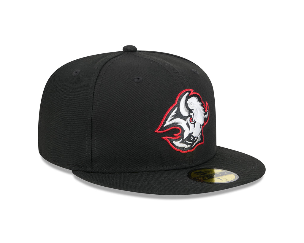 Buffalo Sabres NHL New Era Men Black 59Fifty Alternate Core Fitted Hat product image 4, provided for visual reference and