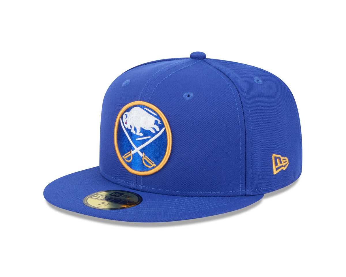 Buffalo Sabres NHL New Era Men Royal 59Fifty Core Fitted Hat product image 1, provided for visual reference and product
