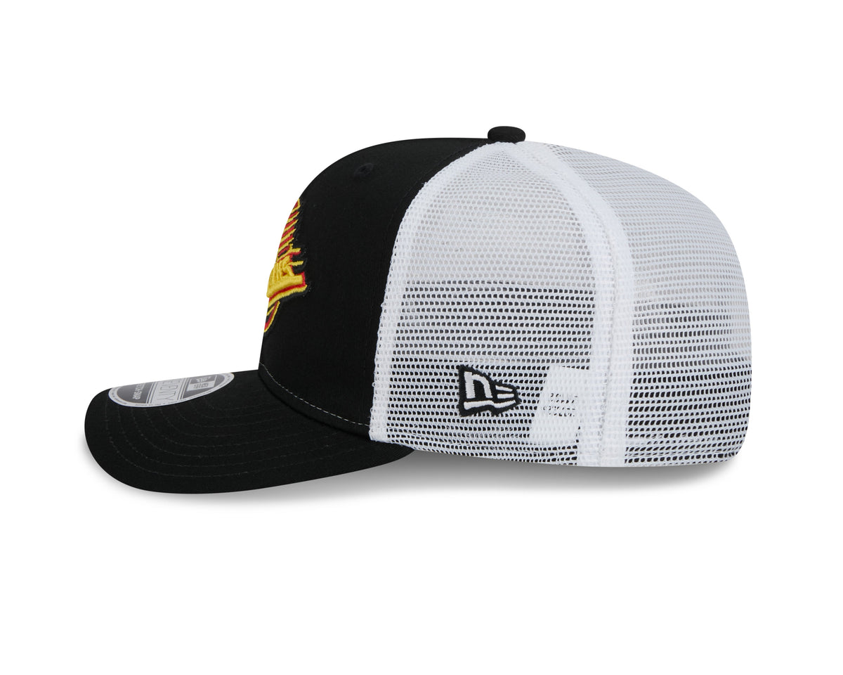 Vancouver Canucks NHL New Era Men Black 9Seventy Trucker Snapback Hat product image 5, provided for visual reference and