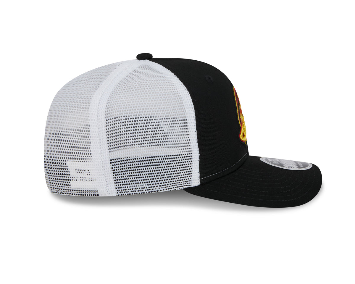 Vancouver Canucks NHL New Era Men Black 9Seventy Trucker Snapback Hat product image 3, provided for visual reference and