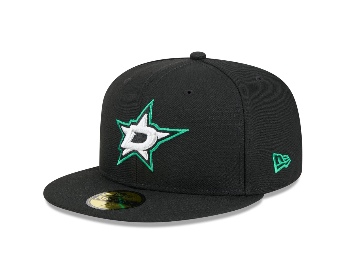 Dallas Stars NHL New Era Men Black 59Fifty Core Fitted Hat product image 1, provided for visual reference and product detail