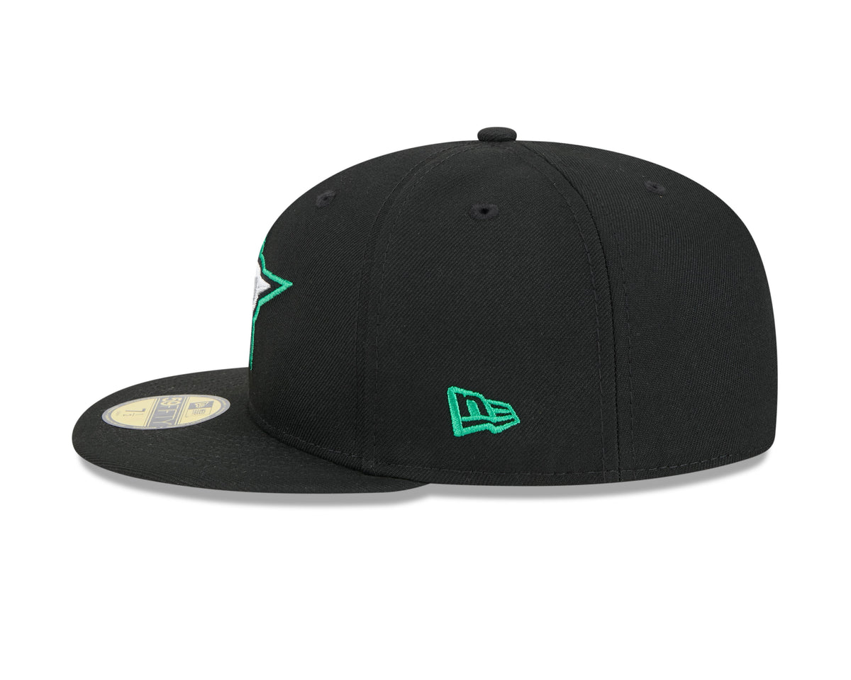 Dallas Stars NHL New Era Men Black 59Fifty Core Fitted Hat product image 4, provided for visual reference and product detail