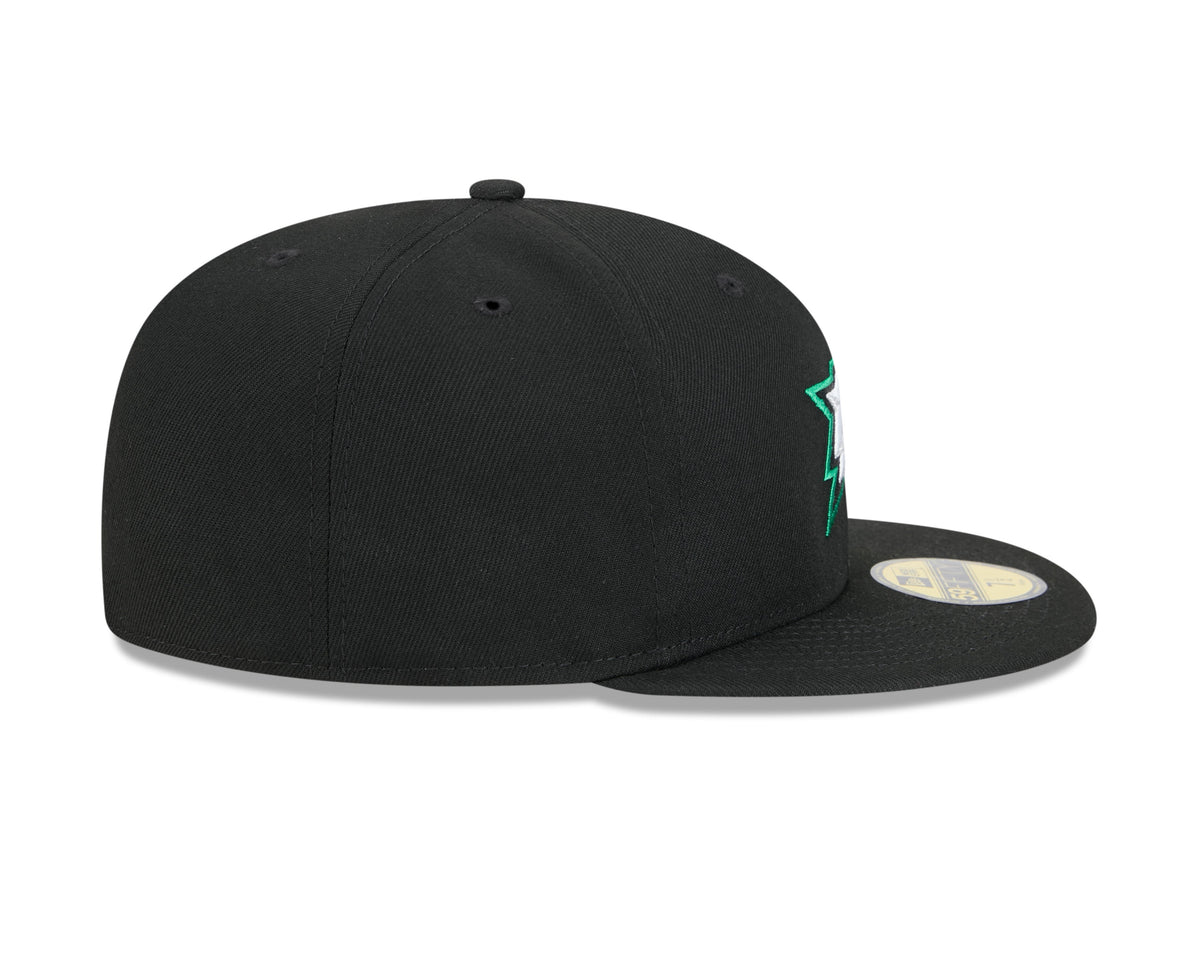 Dallas Stars NHL New Era Men Black 59Fifty Core Fitted Hat product image 7, provided for visual reference and product detail