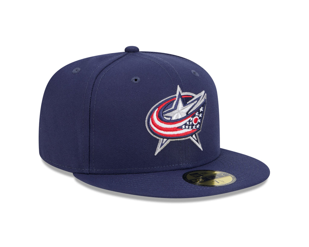 Columbus Blue Jackets NHL New Era Men Navy 59Fifty Core Fitted Hat product image 4, provided for visual reference and