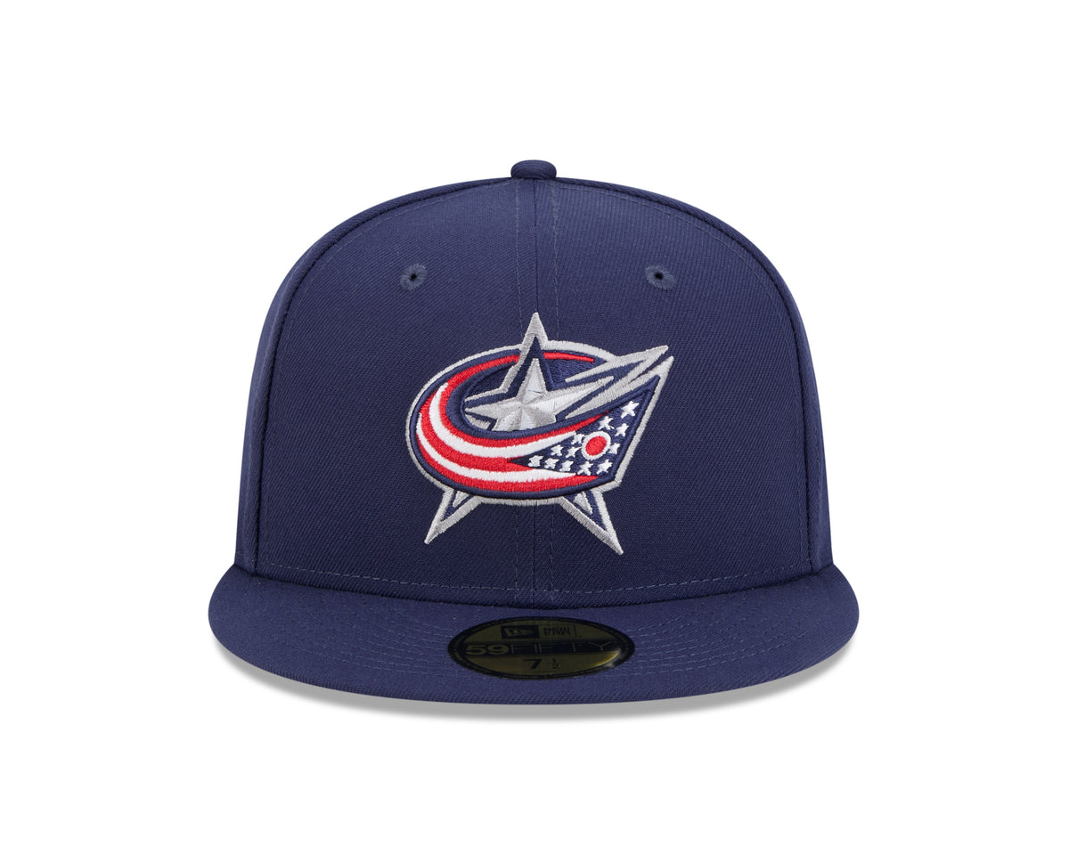 Columbus Blue Jackets NHL New Era Men Navy 59Fifty Core Fitted Hat product image 5, provided for visual reference and