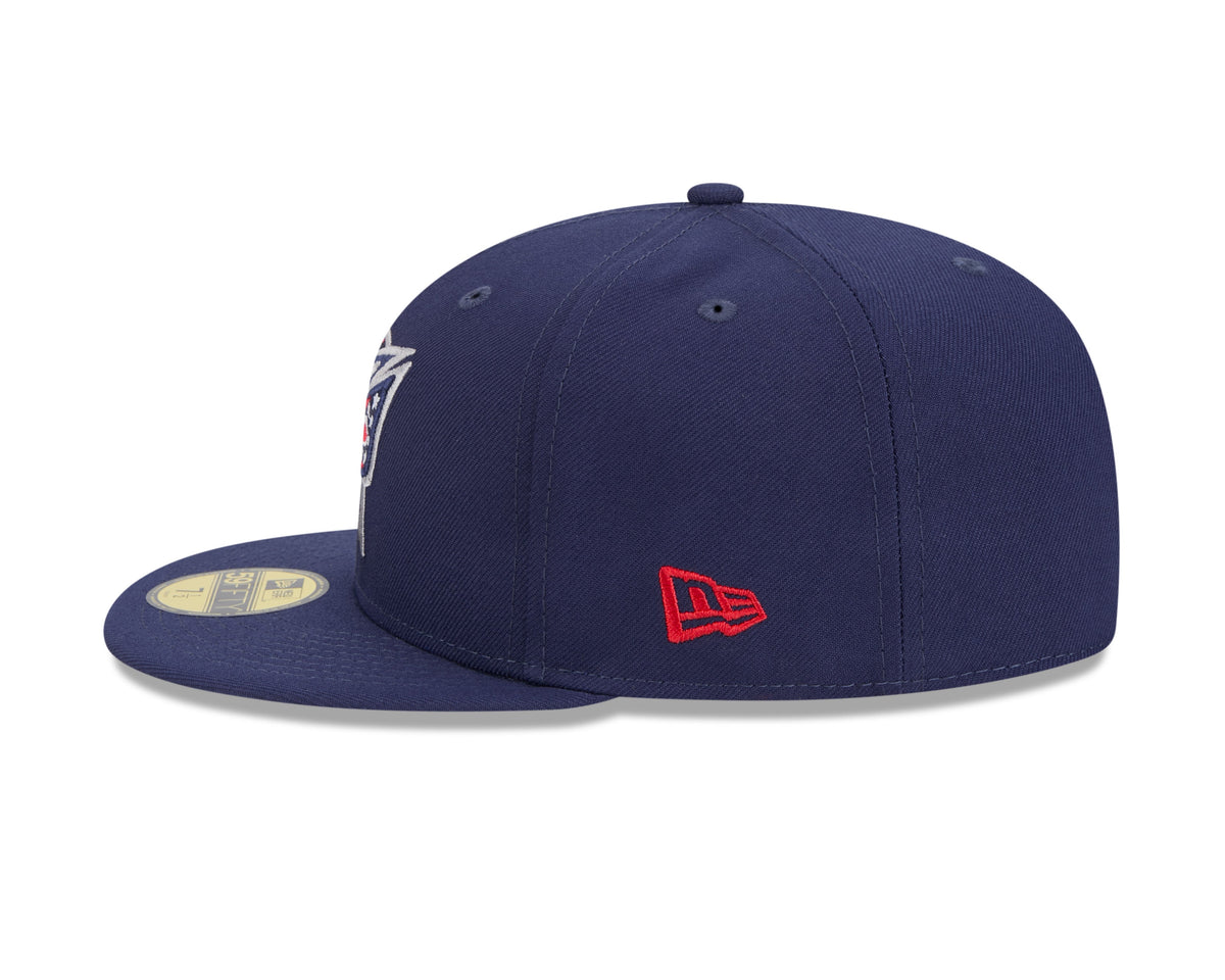 Columbus Blue Jackets NHL New Era Men Navy 59Fifty Core Fitted Hat product image 7, provided for visual reference and