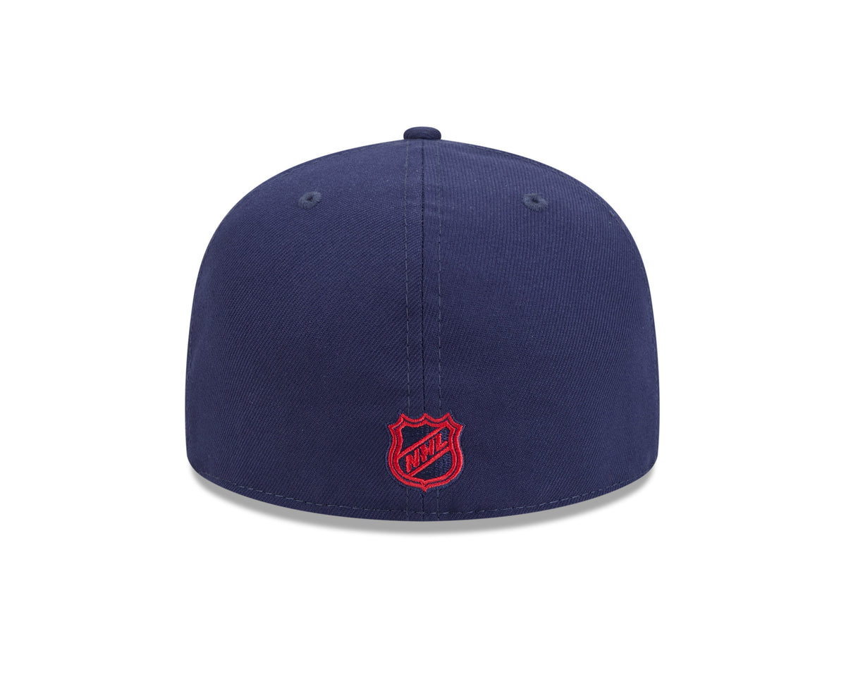 Columbus Blue Jackets NHL New Era Men Navy 59Fifty Core Fitted Hat product image 2, provided for visual reference and