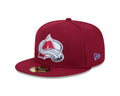 Colorado Avalanche NHL New Era Men Burgundy 59Fifty Core Fitted Hat product image 1, provided for visual reference and