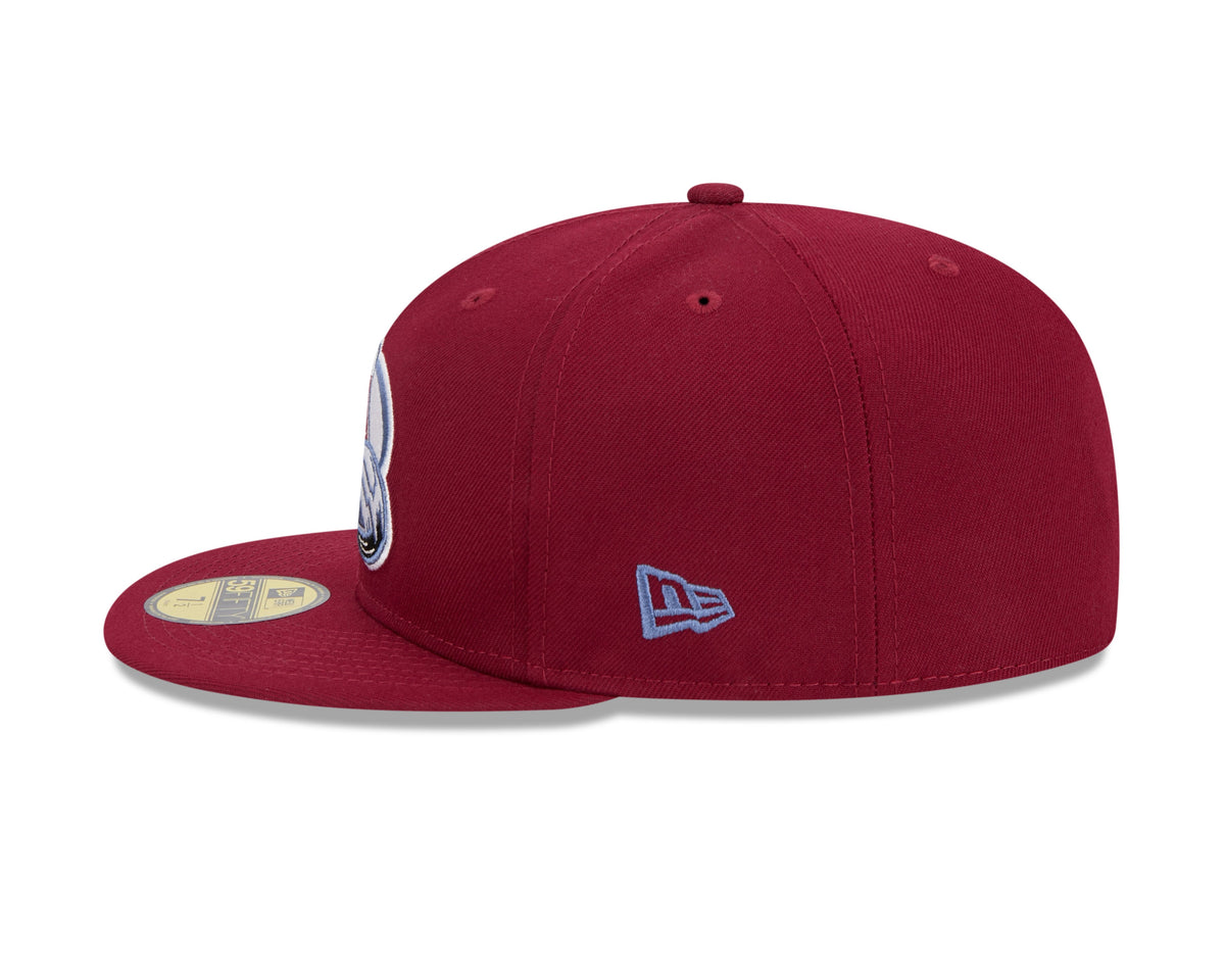 Colorado Avalanche NHL New Era Men Burgundy 59Fifty Core Fitted Hat product image 7, provided for visual reference and