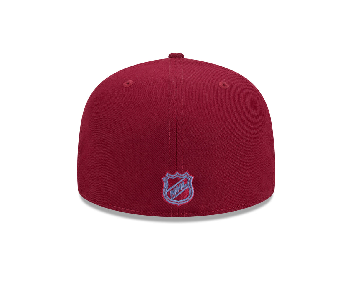 Colorado Avalanche NHL New Era Men Burgundy 59Fifty Core Fitted Hat product image 2, provided for visual reference and