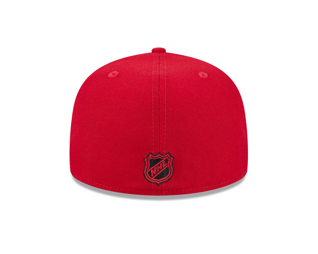 Chicago Blackhawks NHL New Era Men Red 59Fifty Core Fitted Hat product image 2, provided for visual reference and product