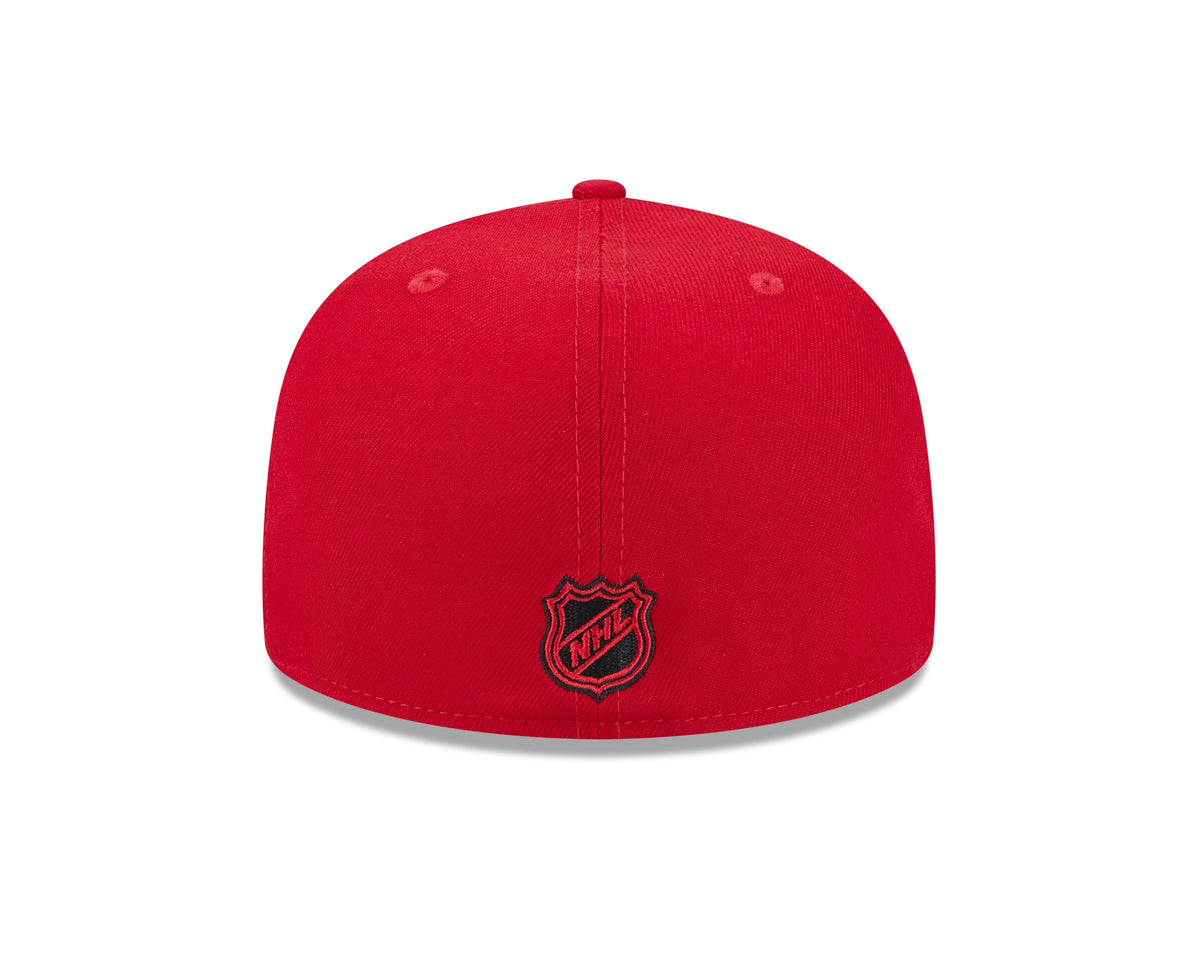 Chicago Blackhawks NHL New Era Men Red 59Fifty Core Fitted Hat product image 2, provided for visual reference and product