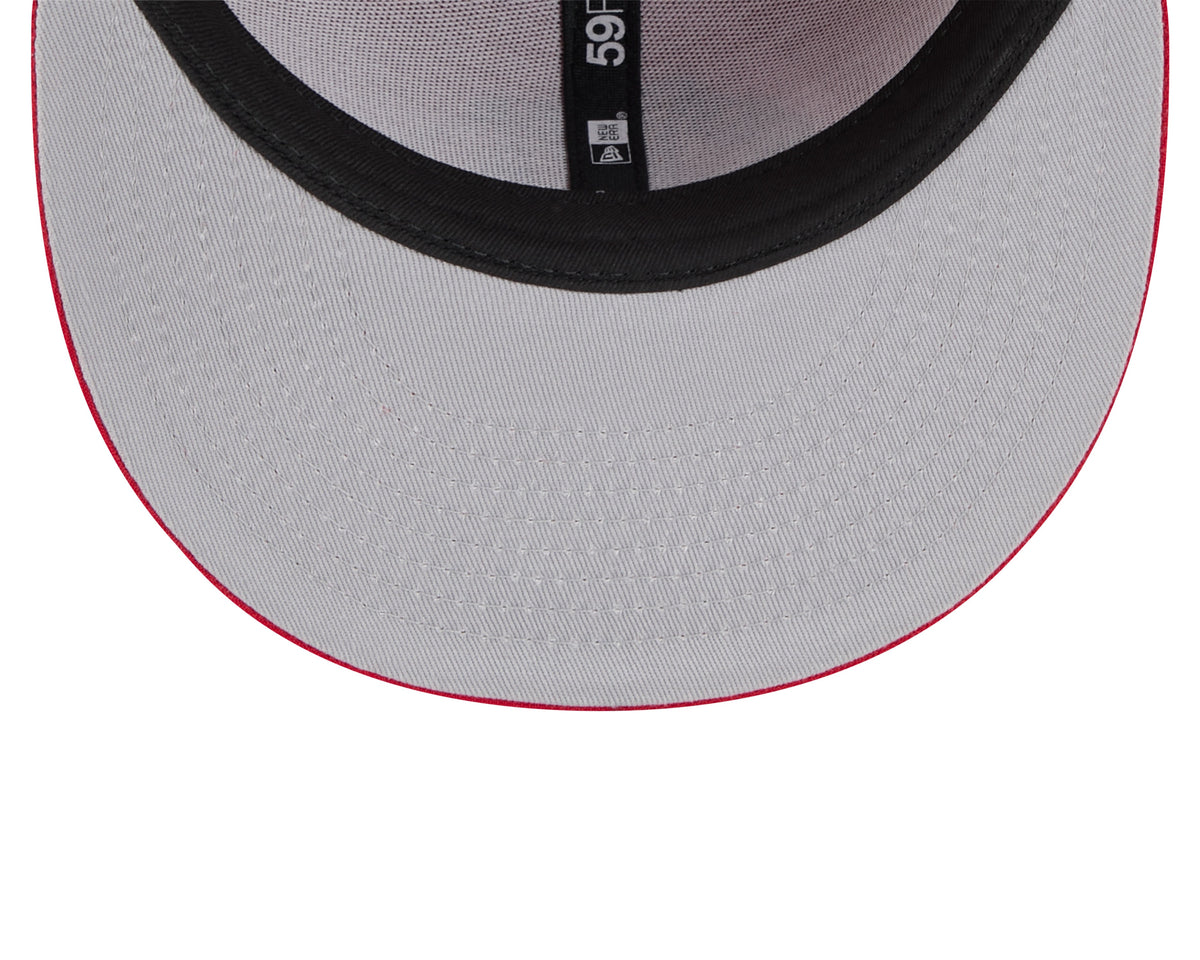 Chicago Blackhawks NHL New Era Men Red 59Fifty Core Fitted Hat product image 3, provided for visual reference and product