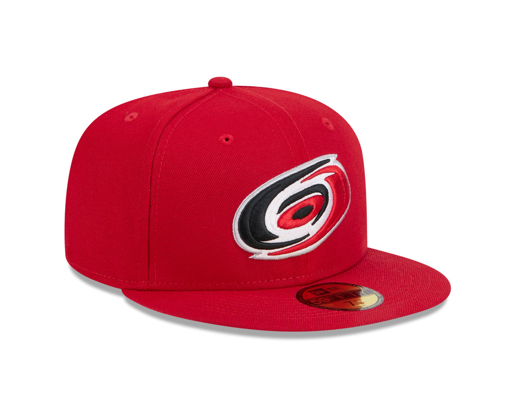 Carolina Hurricanes NHL New Era Men Red 59Fifty Core Fitted Hat product image 6, provided for visual reference and product