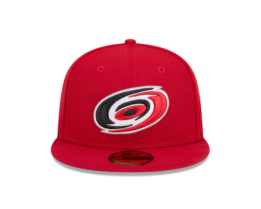 Carolina Hurricanes NHL New Era Men Red 59Fifty Core Fitted Hat product image 4, provided for visual reference and product