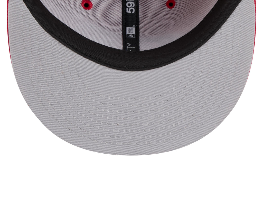 Carolina Hurricanes NHL New Era Men Red 59Fifty Core Fitted Hat product image 5, provided for visual reference and product