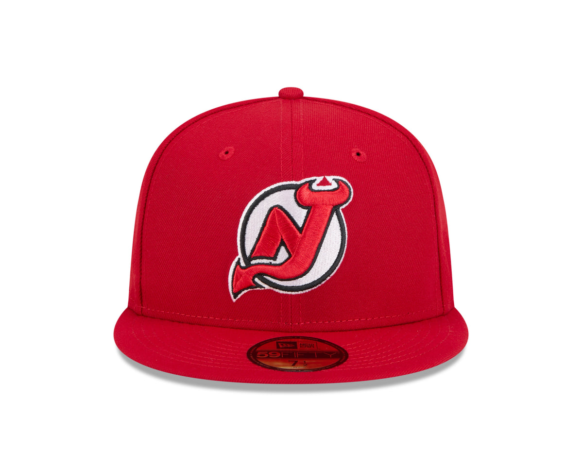 New Jersey Devils NHL New Era Men Red 59Fifty Core Fitted Hat product image 4, provided for visual reference and product