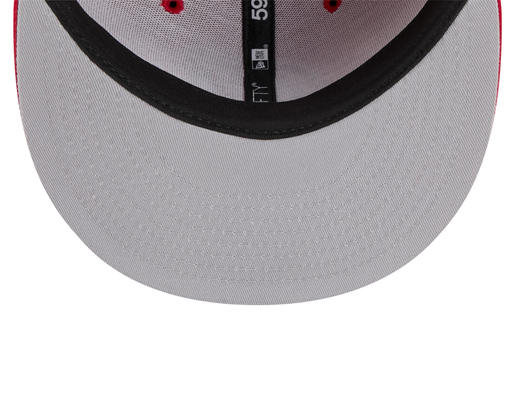 New Jersey Devils NHL New Era Men Red 59Fifty Core Fitted Hat product image 5, provided for visual reference and product