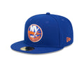 New York Islanders NHL New Era Men Royal 59Fifty Core Fitted Hat product image 1, provided for visual reference and product