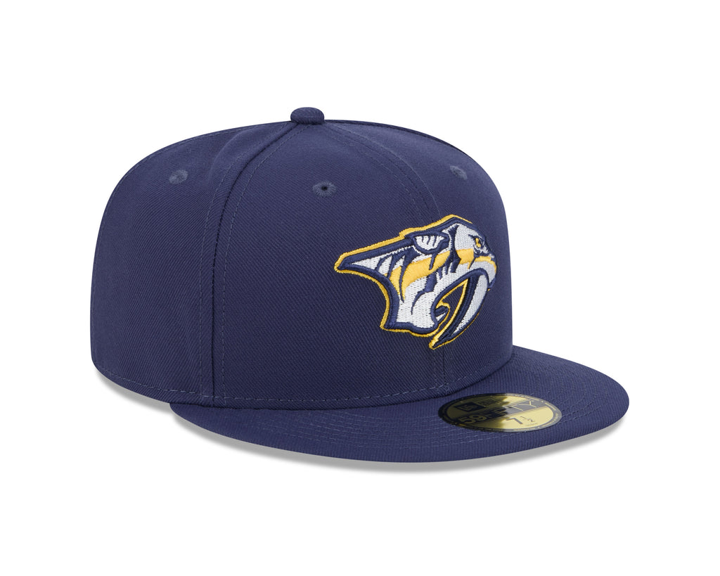 Nashville Predators NHL New Era Men Navy 59Fifty Core Fitted Hat product image 3, provided for visual reference and product