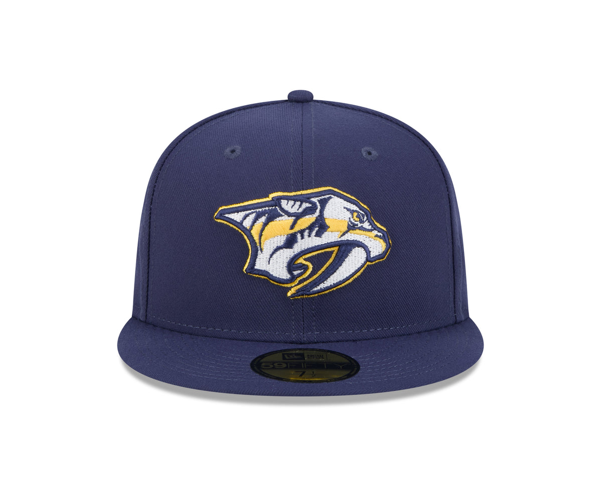 Nashville Predators NHL New Era Men Navy 59Fifty Core Fitted Hat product image 4, provided for visual reference and product