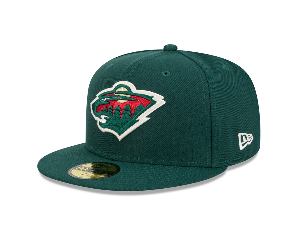 Minnesota Wild NHL New Era Men Forest Green 59Fifty Core Fitted Hat product image 1, provided for visual reference and