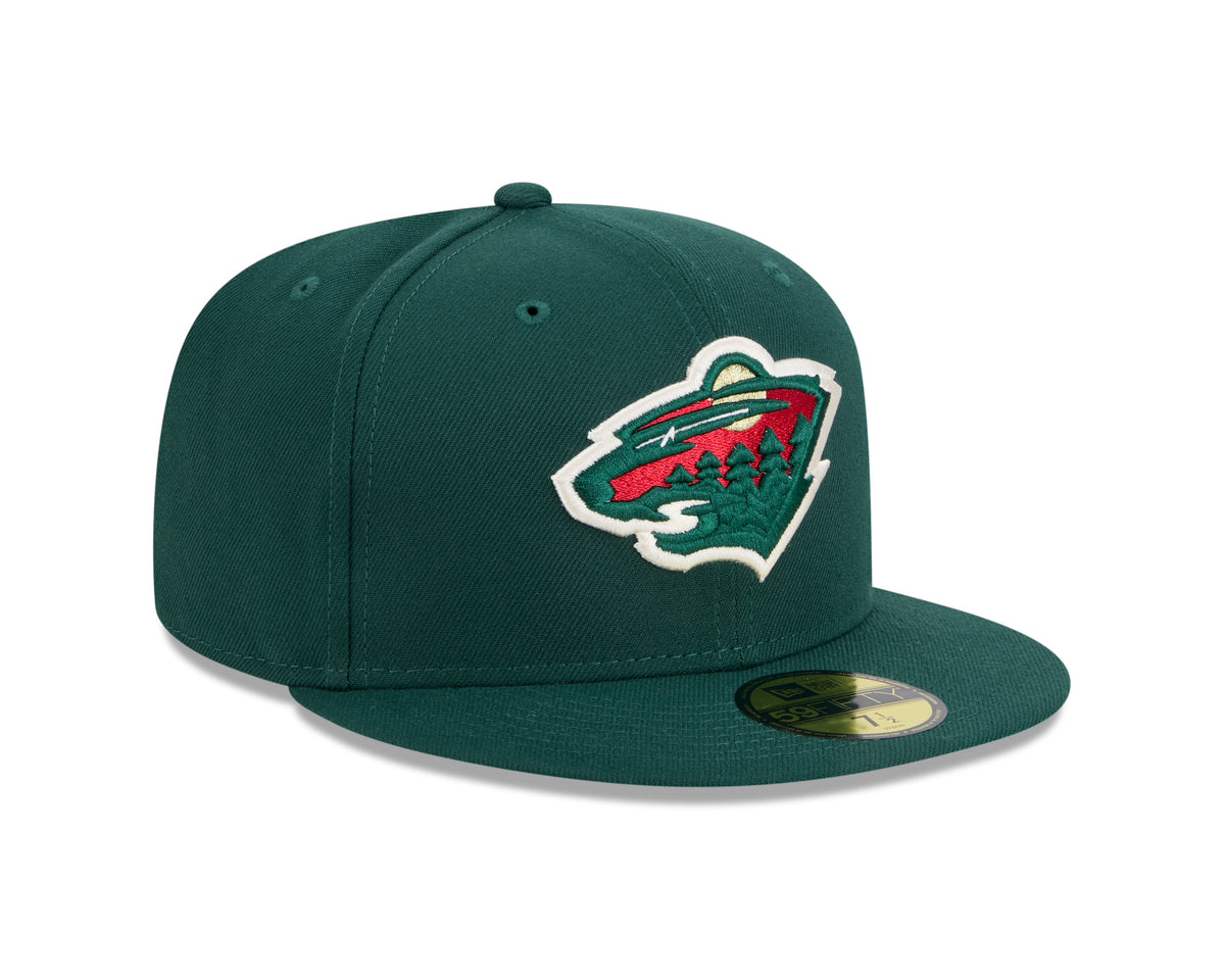 Minnesota Wild NHL New Era Men Forest Green 59Fifty Core Fitted Hat product image 3, provided for visual reference and